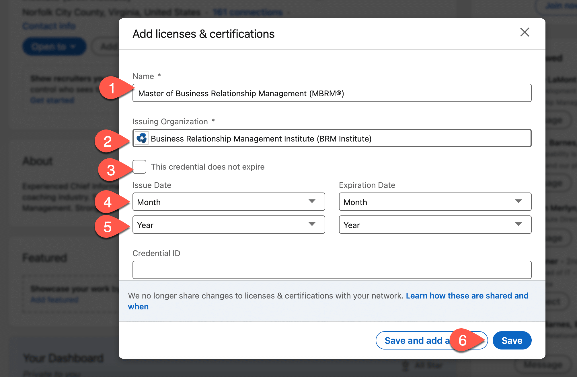 linkedin can you put programs in certificationlicensing section 2