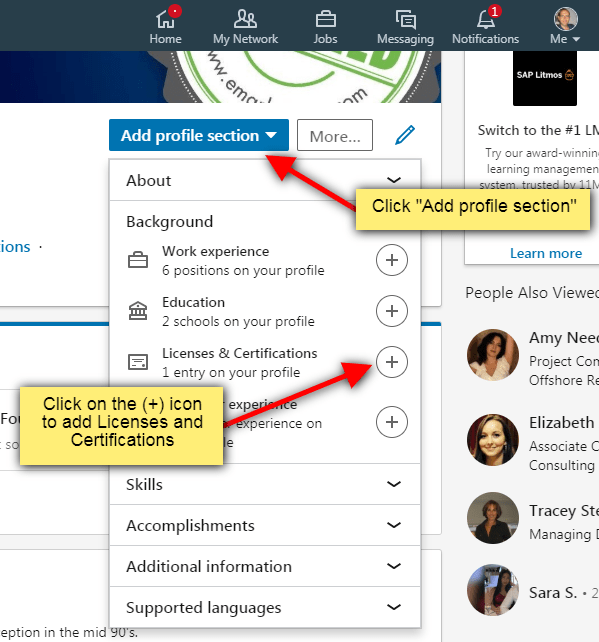 Linkedin Can You Put Programs In Certification/licensing Section